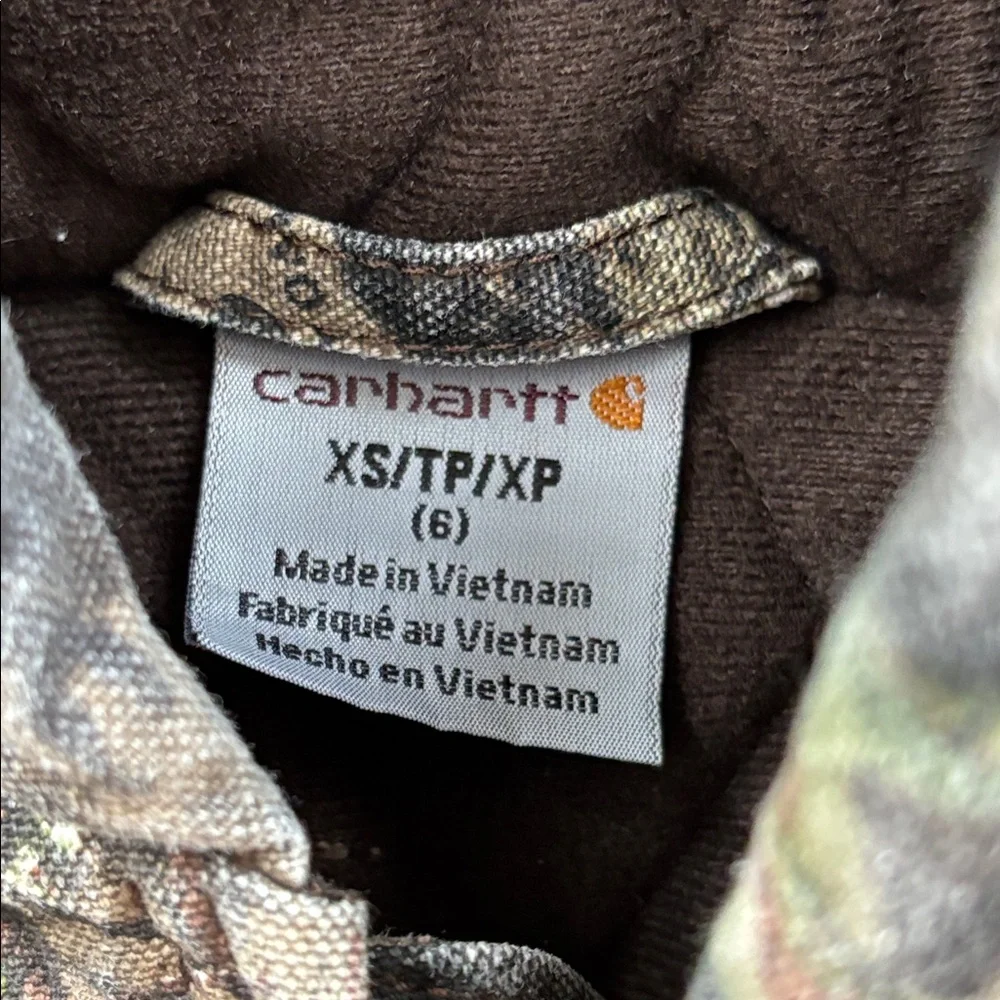Carhartt Mossy Oak Jacket Boys Youth XS‎ X-Small 6 Camouflage Hunting Outdoors